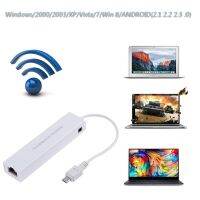 OTG 3 Port USB2.0 HUB 10/100MB Micro USB to RJ45 LAN Adapter Network Card 10/100Mbps HUB Adapter for Android Tablet  USB Network Adapters