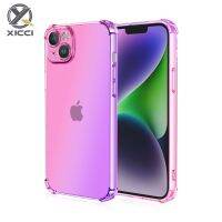 XICCI สำหรับ iPhone 15/15 Plus/ 15 Pro/ 15 ProMax ซิลิโคนครอบ TPU นุ่มเคสไล่ระดับสีเคสมือถือเคสฝาครอบด้านหลังกันกระแทก