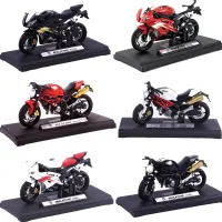 1:18 Ducati รถจักรยานยนต์เครื่องประดับตกแต่งเค้กจำลองโลหะผสมพลาสติกเลื่อนหัวรถจักรรุ่นของขวัญวันเกิดของเล่นสำหรับ Boys