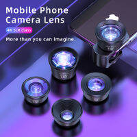 GiAi Mobile Phone Kit 5 in 1 Macro Fisheye Wide Angle ephoto es for Samsung Xiaomi Smartphone