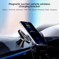 15W Qi Magnetic Wireless Car Charger ที่วางศัพท์สำหรับ 12 Pro Max Universal Wireless Charging ที่วางศัพท์ในรถยนต์สำหรับ