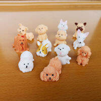 6 PC น่ารักเรซิ่น MINI สุนัขลูกสุนัขสัตว์รูปขนาดเล็กบ้านเครื่องประดับเล็กๆสำหรับ Fairy Garden Micro Landscape Potted Decor-gnxk