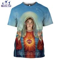 Mamba Top Summer Men Tshirt Women Streetwear 3D Print Jesus Mother Virgin Mary T Shirt Bible Fantasy Mural Earth Harajuku Design