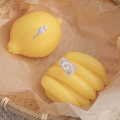 Lemon scented candles banana set web celebrity ins props scenes decorative knot wedding yiwu