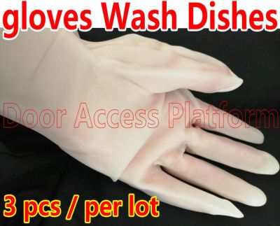 1 Order= 3 pcs per lot of gloves for wash dishes Kitchen gloves house cleaning use hotel clean room Rubber materials Safety Gloves