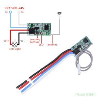 Diy ตัวรับสัญญาณรีเลย์ Rf 1ช่องสวิตช์ควบคุมระยะไกลไร้สาย433 Mhz โมดูลขนาดเล็ก Dc 3.6V-24V แบบสากล