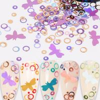 【CW】 1 Jar Shapes Glitter Colorful Holo Round Paillette Decorations Slice Manicure