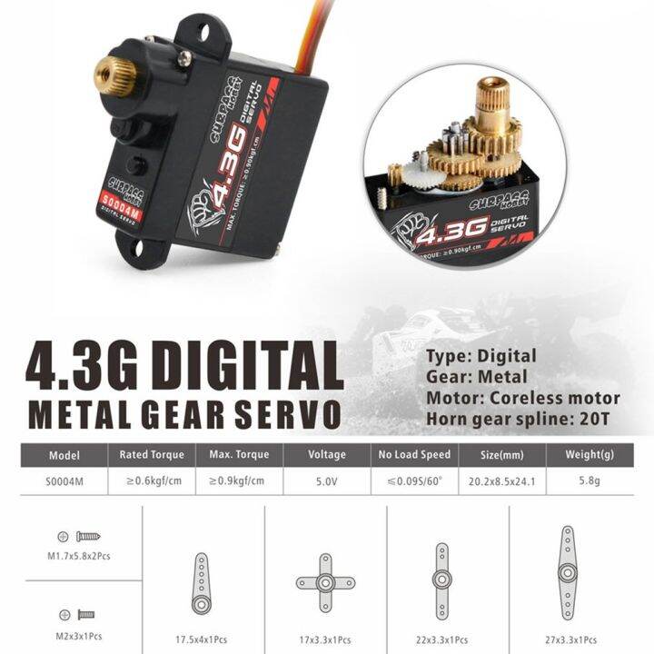 [HOT AIXUN CAI] S0002P/S0003P/S0006P 2g/6g Micro Digital Servo Plastic Gear Mini Servos For RC 1