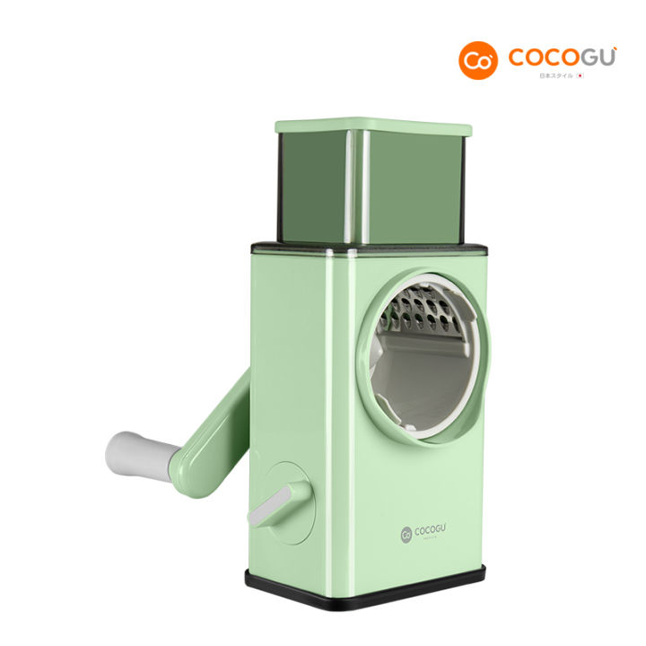cocogu-เครื่องสไลด์ผักผลไม้แบบมือหมุน-3-ใบมีด-green