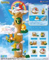 New Anime Pokemon Pikachu Original Re Ment Ex Cashapon Series Pokémon Sky Tree 7 Tree Stump Forest Action Figure Model Doll Toys