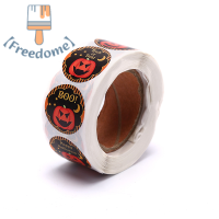 【Freedome】 500PCS/ROLL Halloween pumpkin Decor ป้ายสติกเกอร์สติกเกอร์ DIY ของขวัญกระดาษ