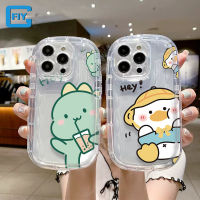 เคสลายไดโนเสาร์สำหรับ Huawei P30 Pro/P40โปร/P40ไลท์/P50โปร/Huawei Mate 30 Pro/เมท40โปร/เมท50 Pro การ์ตูนไดโนเสาร์สีเขียวน่ารักพิมพ์ลายเป็ดหมวกสีเหลืองเคสโทรศัพท์กันกระแทกใส