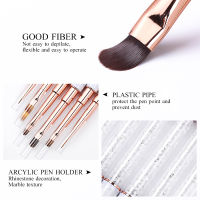 NICOLE DIARY Nail Art Acrylic Liquid Powder Carving UV Gel Extension Painting Brush Lines Liner Drawing Pen Nail Manicure Tools