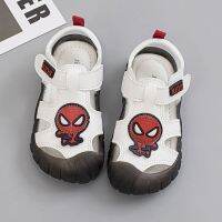 Disney Boys Sandals Shoes Open Toe Childrens Cartoon Sandals Non-slip Breathable Black White Shoes Size 21-30 Cups