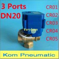 DN20 Male And Female 3 Port 3/4" Brass Motorized Ball Valve CWX-15Q Electrical Water Valve 5V 12V DC 24V AC 220V CR02 CR05 3-6V