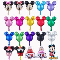 5pcs Mini Mickey Mouse Head Foil Balloons Birthday Party Decorations Disney Baby Shower Party Supplies Cartoon Minnie Kids Toy Balloons