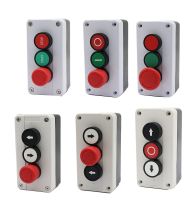 Push Button Switch Control Box Waterproof Button Indicator Light Plastic Case Emergency Stop Reset Point Electric Box Push Button