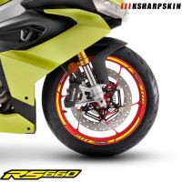 Adesivo A Righe Rifletton Anello Interno Pneumatico Per Moto Decalcomanie Imperabili หลายสีต่อ Aprilia RS660ทุกคน