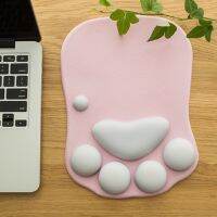 SmartPhonemall Cartoon Three-dimensional Cat Claw Wrist Protection Mouse Pad(Pink)