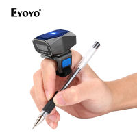 Eyoyo 1D Wearable Ring Barcode Scanner,อัพเกรด Portable Mini Finger Bar Code Reader พร้อม2.4GHz Wireless &amp; Bluetooth &amp; USB Wired Connection การสแกนอย่างรวดเร็วสำหรับ iPhone iPad Android IOS,สำหรับคลังสินค้า