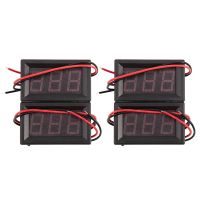 4Pcs Digital Voltmeter Dc 5V to 120V Voltage Panel Meter 0.56 Inch LED Display Tester B