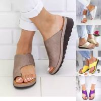 ❏♝✠ Ms women summer sandals comfortable flat shoes leisure platform soft big toe slippers sandals plastic hallux valgus foot