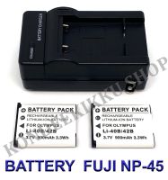 (Set 2+1) FNP45 / NP45 / NP-45 / NP-45A / NP-45S แบตเตอรี่และแท่นชาร์จสำหรับกล้องฟูจิ Battery and Charger For Fujifilm FinePix J10,J20,J30,J40,XP10,XP20,XP30,J110,J120,J150,J210,J250,JV300,JV500,JX660,JX680,Instax mini