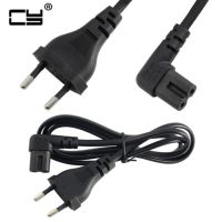 New Right angled EU Euro AC power cord cable lead 1M/2M/3M/5M EU 2-prong to figure 8 C7 for TV Printers Cameras PS4 PS3 etc. Wires  Leads Adapters