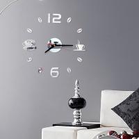 ZZOOI Clock Home Decoration Living Room Watch Stickers New 3D Acrylic Creative Mirror Wall Sticker Clock DIY Acrylic Mute Clock Mirror