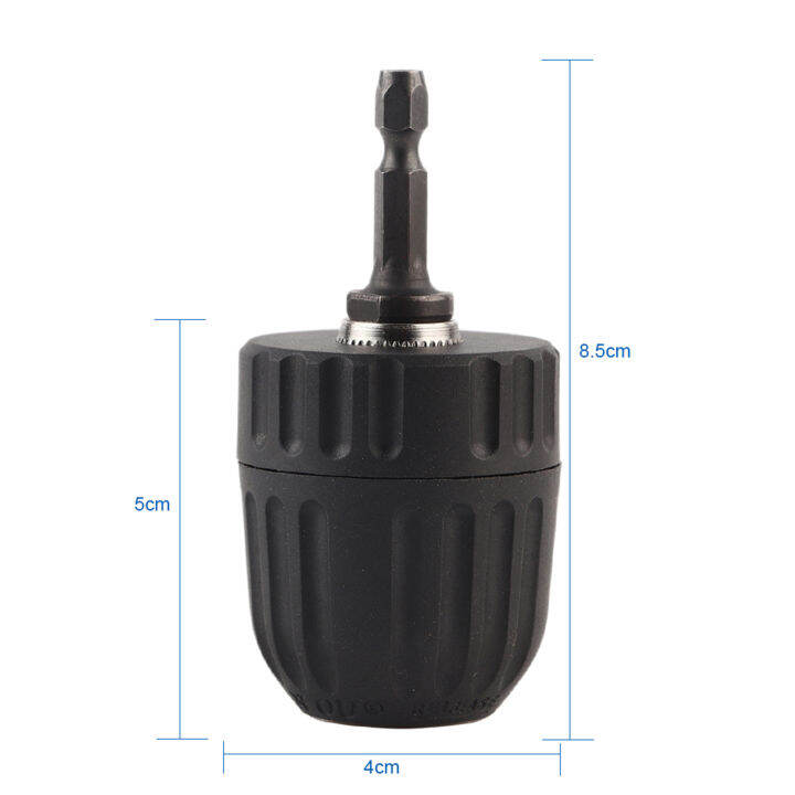 3-8-24unf-0-8-10mm-keyless-เจาะ-bit-chuck-clip-w-1-4-hex-shank-rod-adapter-w