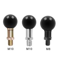 25mm Ball Head Adapter with M8 or M10 Thread Post Motorcycle Handlebar Mount Rearview Mirror Ball Clamp Metal Base