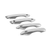 4Pcs ABS Chrome Silver Car External Side Door Handle Cover Trim for Toyota Bz4X 2022 2023