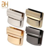 【cw】 Metal Rectangle Press Lock Buckle Clasp for Handbags Shoulder Purse Diy Accessories ！