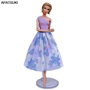 Quần Áo Búp Bê Thời Trang Màu Xanh Tím Cho Trang Phục Búp Bê Barbie Áo