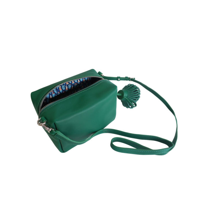 semi-gamma-กระเป๋าสะพายข้างหนังแท้-ultramarine-green