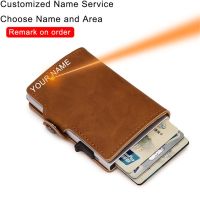 Custom Engraving Wallet 2023 New Smart Wallet Credit Card Holder RFID Woman Men ID Card Case Holder Anti-theft Wallets Purse Bag