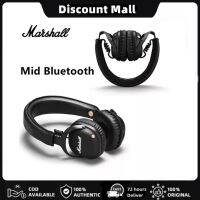 Big Promo MarshallддMid หูฟังไร้สายบลูทูธแบบครอบหูฟังบลูทูธ AptX ไมค์หูฟังดีเจแบบลึก Hi-Fi (สีดำ)