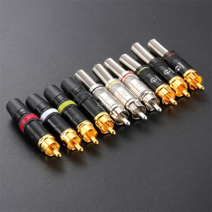 yf-neutriks-yongsheng-rean-gold-plated-rca-lotus-connector-audio-video-plug-nys373-nys366-cable-with-spring-tail-1pcs