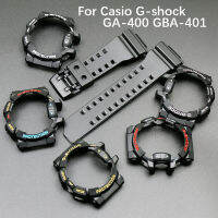 ชุดซิลิโคน,สายยาง + เคสสกรูและเครื่องมือสำหรับCasio G-SHOCK GA-400 GBA401ดูอุปกรณ์เสริม