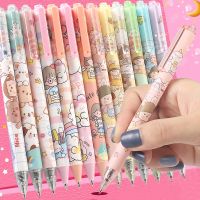 6PCS/Set Kawaii Gel Pen 0.5mm Cute Ballpoint Office Accessories Retractable Students Writing Cartoon School Supplies Stationery