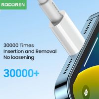 Rocoren USB C ถึง USB C สายสำหรับ iPhone 15 15 Pro 15 Pro 15 Plus PD 60W สายชาร์จเร็วสำหรับ iPad Pro ที่ชาร์จมาตรฐาน Type C สายข้อมูล2023