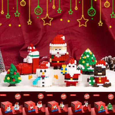 【Smilewil】ซานตาคลอส ตัวต่อ DIY เลโก้อนุภาคเล็ก บล็อกของเล่น ของขวัญคริสต์มาส