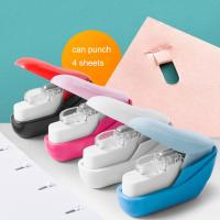 1PC Random Color Stapleless Stapler Book Paper Stapling Stapler Mini Portable No Staples School Office Supplies Useful Tool #R20 Staplers Punches