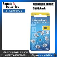 RENATA เซลล์ ZA10 PR70 1.45V ที่ดูแลหูปุ่มเซลล์หู CIC รองรับ1แพ็ก (6ชิ้น) ของแท้100% A10