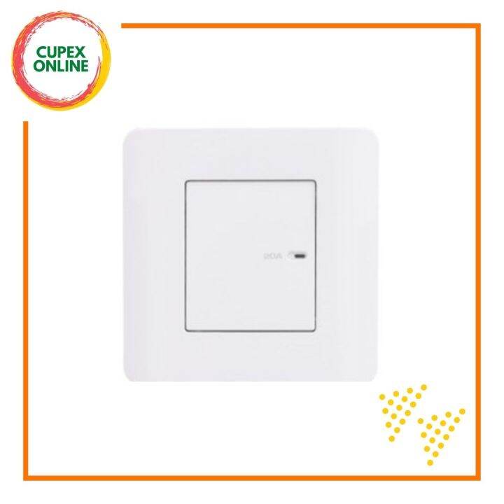 Schneider Electric Zencelo 1 Gang 2 Way Full Flat Double Pole Switch with Neon White Lazada
