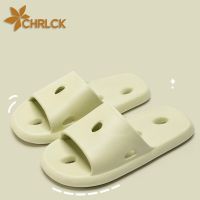 CHRLCK Hollow Bathroom Home Slippers Women Fashion Soft Sole EVA Slides Men Sandals Summer Non-slip Flip Flops Beach Shoes