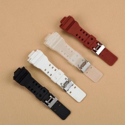 ☽ 16mm wysokiej jakości PU Watchband dla casio-g-shock GA-110 GA-100 GD-100 mężczyźni sport wodoodporna bransoletka zamienna pasek zespołu czerwony