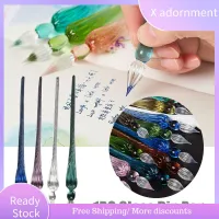 X ADORNMENT 1PC วินเทจ การเขียน ลายเซ็น จุ่ม ปากกาหมึกซึม เติมหมึก อุปกรณ์วาดภาพ ปากกาจุ่มแก้ว