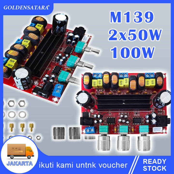 XHM139 Kit Power Amplifier Class D TOPA3116D2 2.1 2x50w+100w Stereo