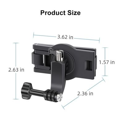 For DJI Action 2 Backpack Clamp 60-Degree Rotation Clip for GoPro 10 9 8 phone Iphone 13 12 X Xiaomi yi Samsung S22 Accessories
